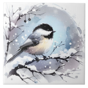Chickadee Ceramic Tile