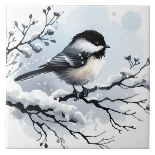 Chickadee Ceramic Tile