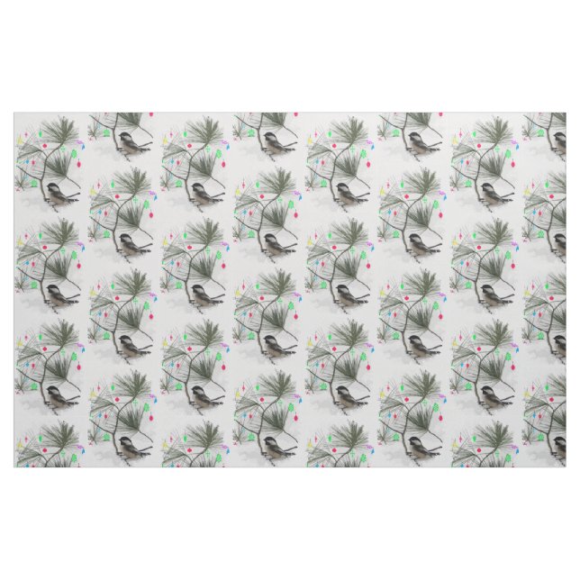 Chickadee Christmas Fabric (Fat Quarter)