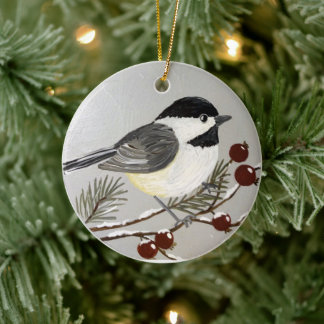 Chickadee Christmas Ornament