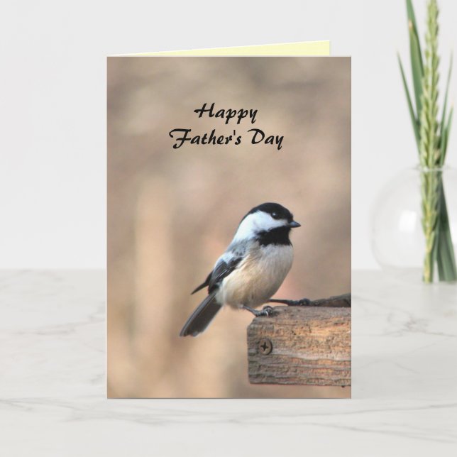 Chickadee Fathers Day Card (Front)