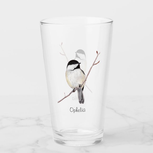Chickadee Glass (Front)