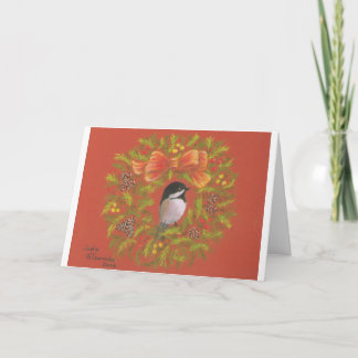 Chickadee Holiday Greeting Card