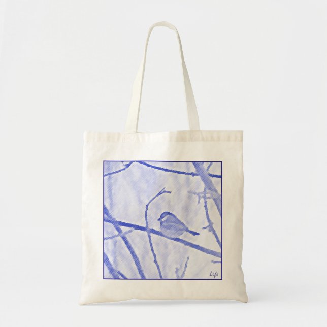 Chickadee Life Tote Bag (Front)