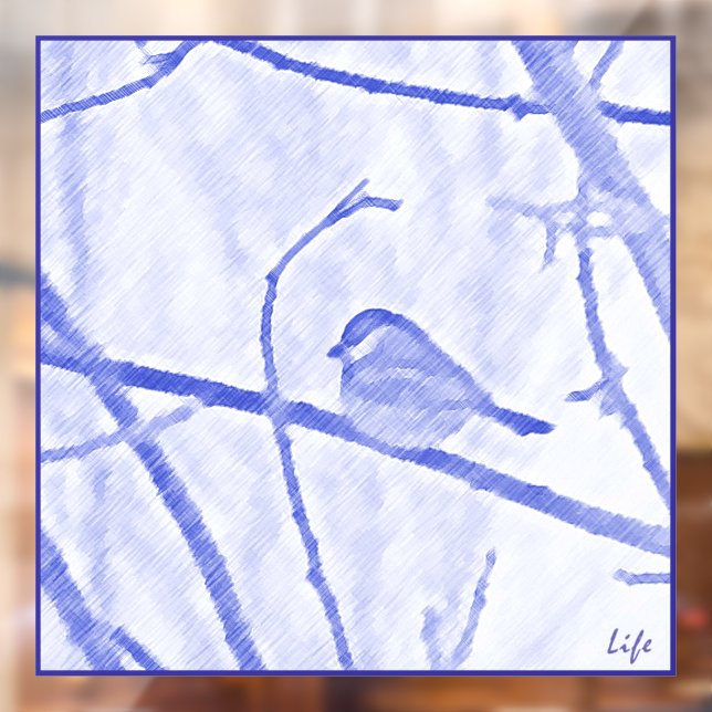 Chickadee Life Window Cling (Sheet 2)