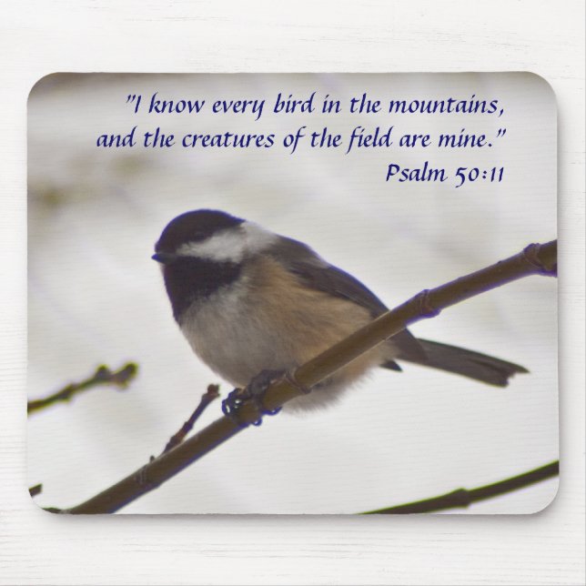 Chickadee on a Twig Mouse Pad (Front)