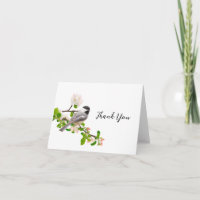 Chickadee on Apple Blossom Branch