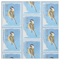 Chickadee on Feeder Painting - Original Bird Art