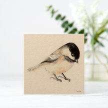 Chickadee Painting Watercolor