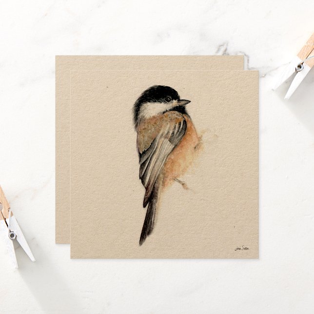 Chickadee Painting Watercolor Card (Chickadee Painting Watercolor Card from Jenn's Emporium. )