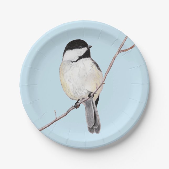 Chickadee Paper Plate (Front)