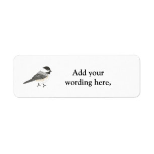Chickadee return address labels, personalise,