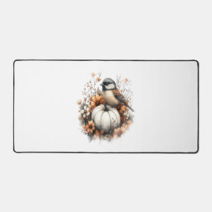 Chickadee Shirt Country Pumpkin Desk Mat