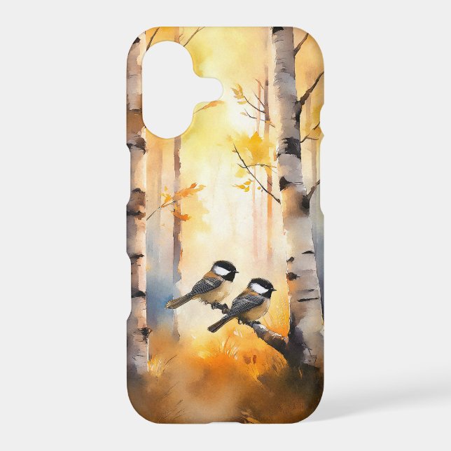 Chickadee Song Birds in an Autumn Forest (Back)