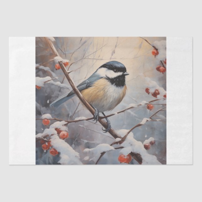 Chickadee Tissue Paper (Front)