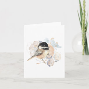 Chickadee Watercolor Note Card