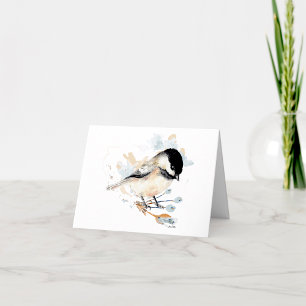 Chickadee Watercolor Note Card