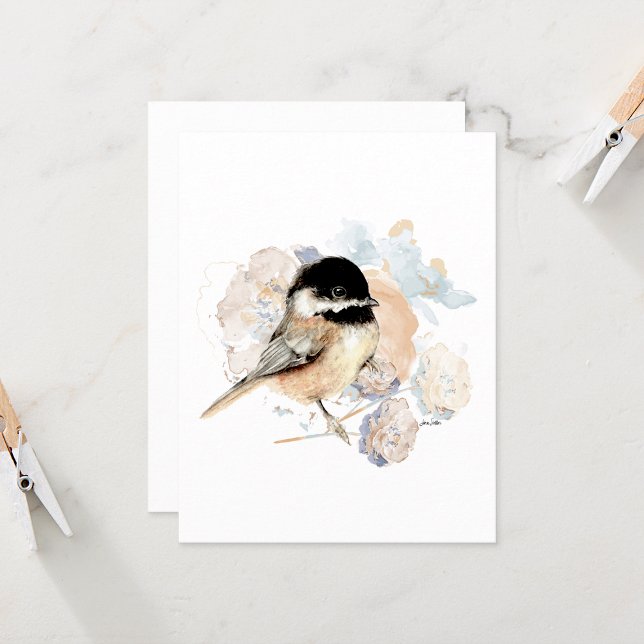 Chickadee Watercolor Note Card (Chickadee watercolor note card from Jenn Steffen Art)