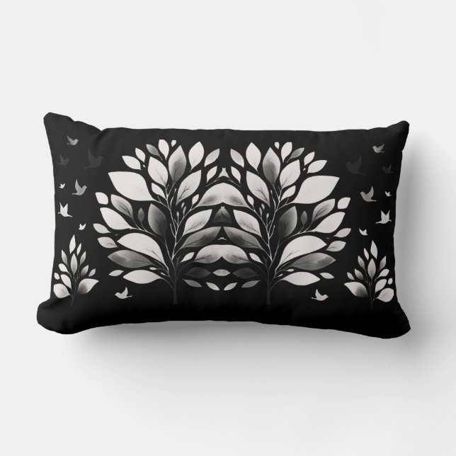 Chickadee Whispers Lumbar Cushion (Front)