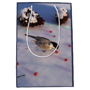 Chickadee Winter Gift Bag