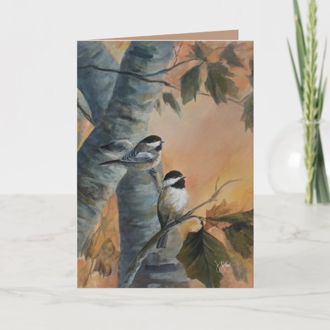Chickadees 5 x 7  thank you card (Front)