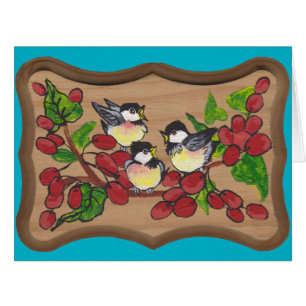 chickadees and berries