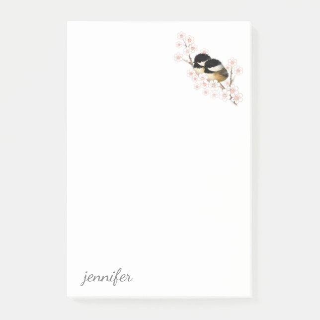 Chickadees Personalise Post-it® Notes (Front)