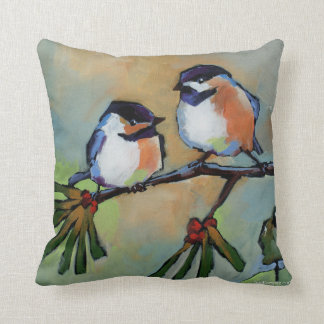 Chickadees Throw Pillow