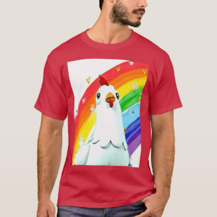 Chickaletta Chicken Rainbow Backround Kids Songs T-Shirt