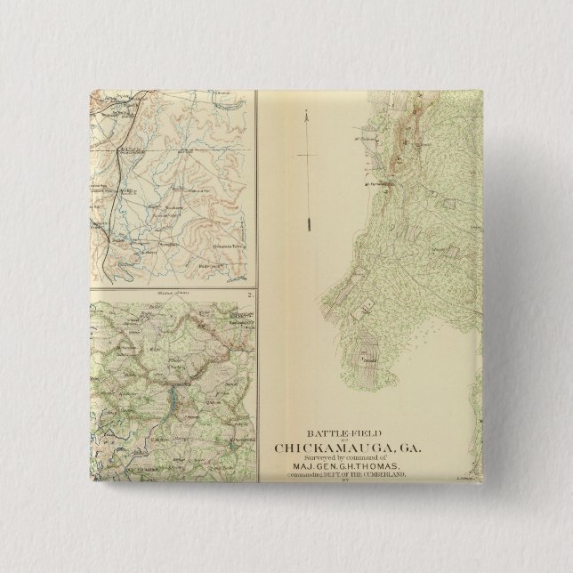 Chickamauga, Ga 15 Cm Square Badge (Front)