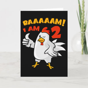 Chicken 2nd Birthday Party Farm Chick Rnyard Cluck Card