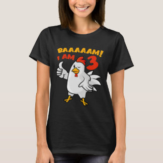 Chicken 3rd Birthday Party Farm Chick Rnyard Cluck T-Shirt