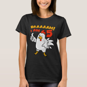 Chicken 5th Birthday Party Farm Chick Rnyard Cluck T-Shirt