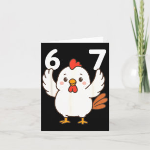 Chicken 67 Meme Six Seven Funny Gen Alpha Card
