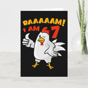 Chicken 7th Birthday Party Farm Chick Rnyard Cluck Card