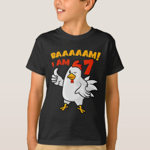 Chicken 7th Birthday Party Farm Chick Rnyard Cluck T-Shirt