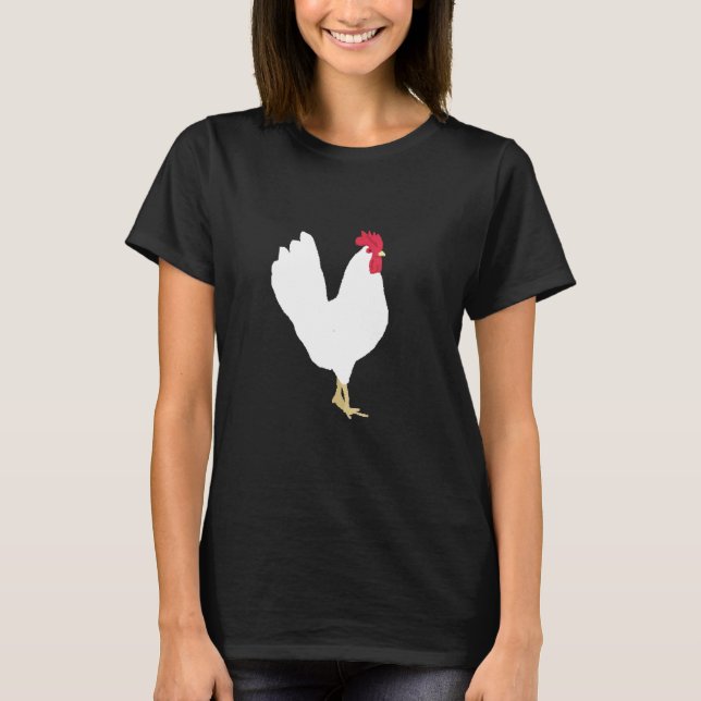 Chicken 8 Bit Pixel Gamer T-Shirt (Front)
