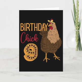 Chicken 9th Birthday Chick Cluck Rn Party Farm Rny Card