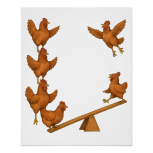 Chicken acrobats poster
