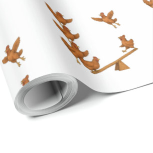 Chicken acrobats Wrapping Paper