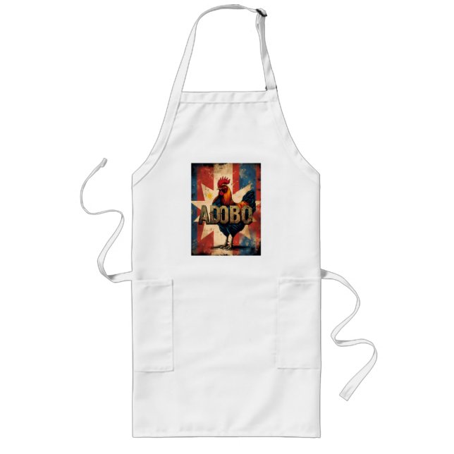 Chicken Adobo Philippines T-Shirt - Pinoy Pride Long Apron (Front)