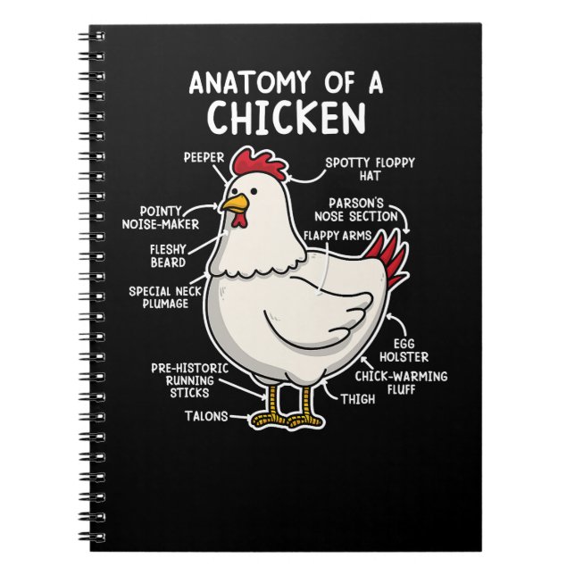 Chicken Anatomy of a Chicken Country Farm Women Gi Notebook (Front)
