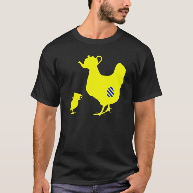 Chicken and chick teapot T-Shirt (Front)