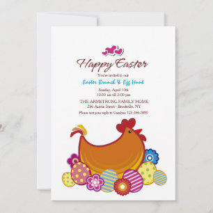 Chicken and Eggs Easter Invitation