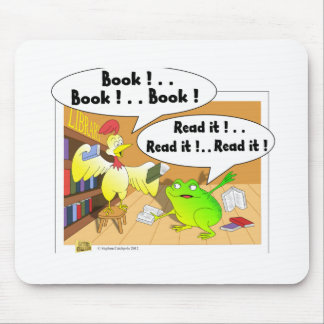 Chicken and frog mouse pad