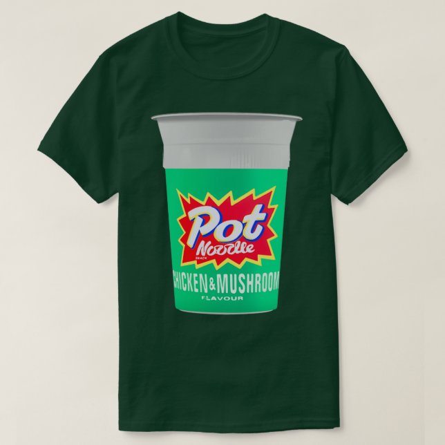Chicken and Mushroom Pot Noodle design  T-Shirt (Design Front)