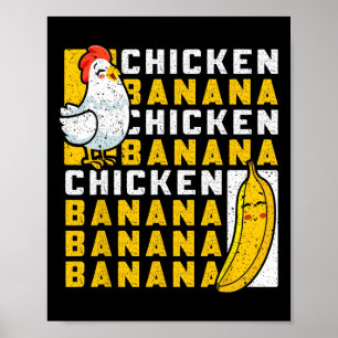 Chicken And Nana Dance Funny Fruit Meme For Women Poster
