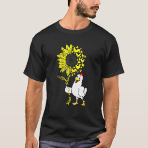 Chicken And Sunflower Rise And Shine Men Women T-Shirt