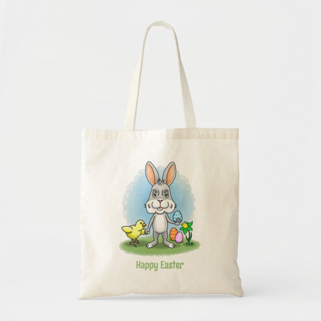 Chicken and the Easter bunny Tote Bag (Front)