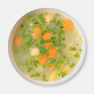 Chicken and Vegetable Soup Broth Magnet